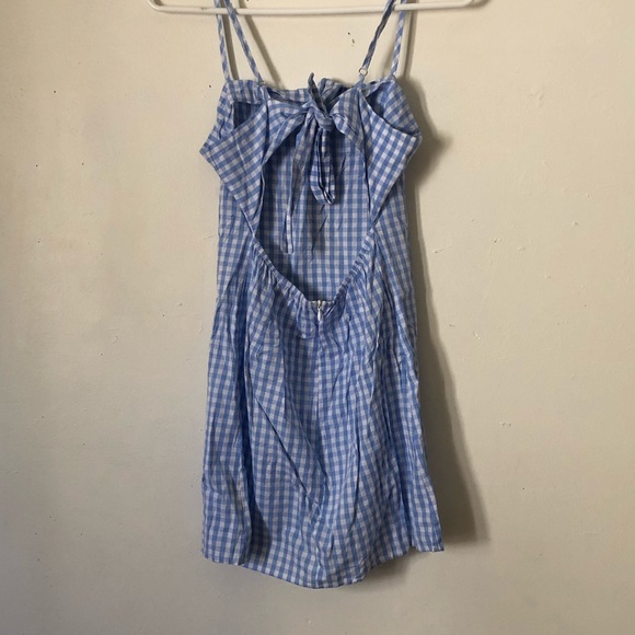 small blue plaid dress - Picture 2 of 4